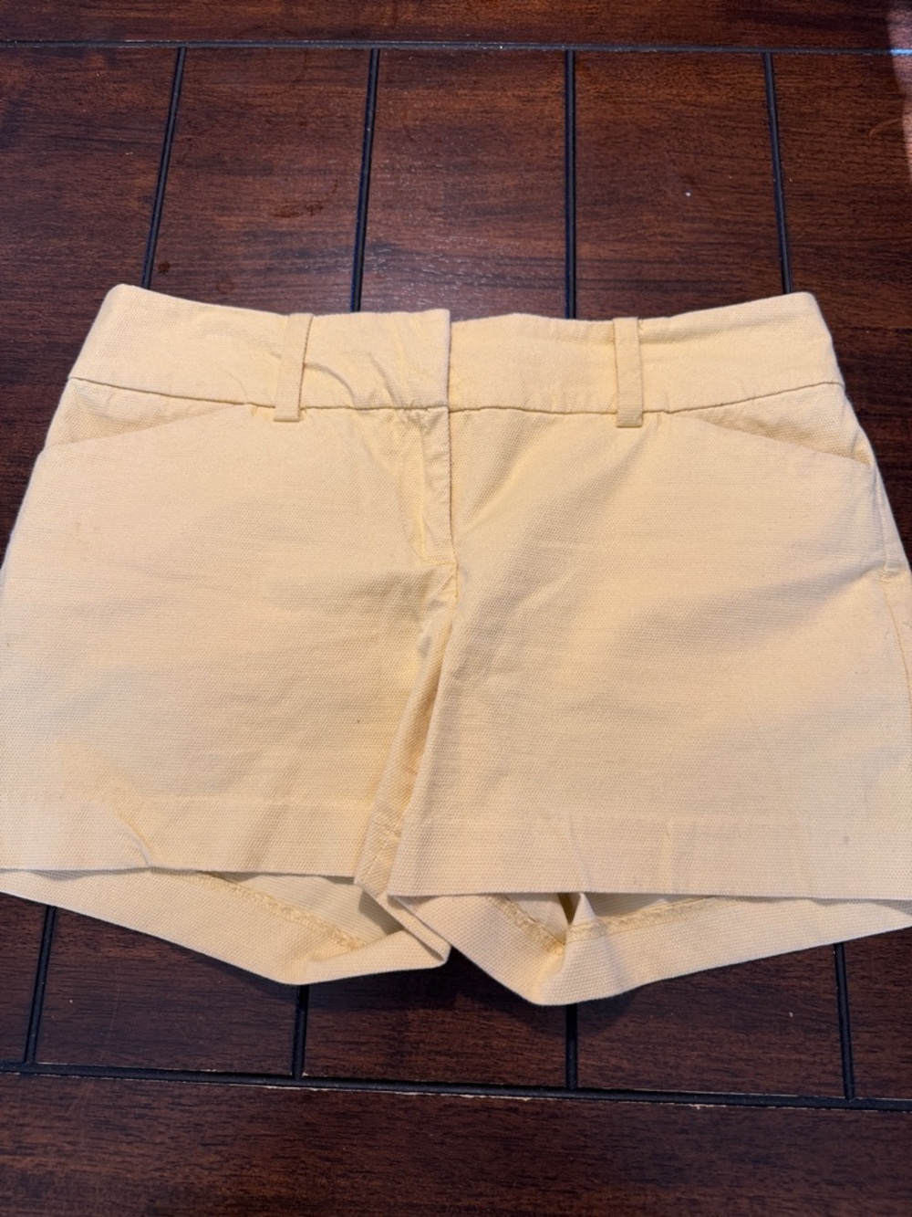 Ann Taylor High-Waist Cream Textured Shorts